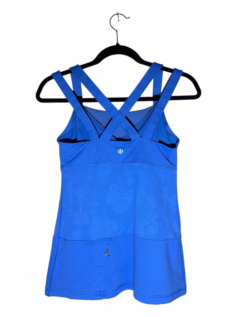 Lululemon Chaturanga blue mesh-back athletic tank, 8 - Picture 4 of 10